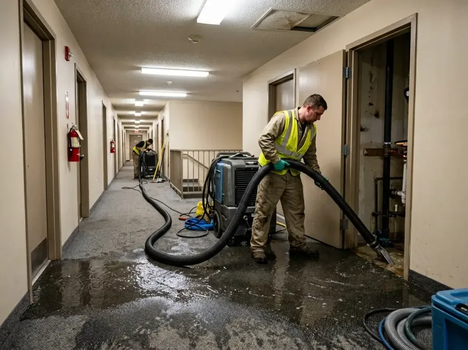 multi-unit-apartment-hallway-f-005 — frequently asked questions, Emergency Burst Pipe Water Extraction & Removal in Fort Way…